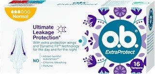 O.B.tampony Extra protect Normal 16ks O.B.tampony Extra protect Normal 16ks - Kosmetika Pro ženy Intimní hygiena Tampóny
